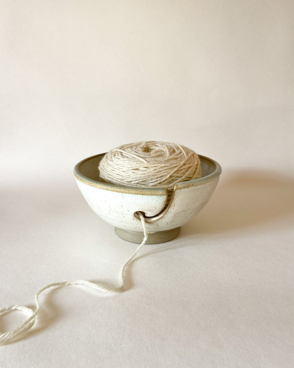 Hand-Thrown Stoneware Yarn Bowl | Slate Blue