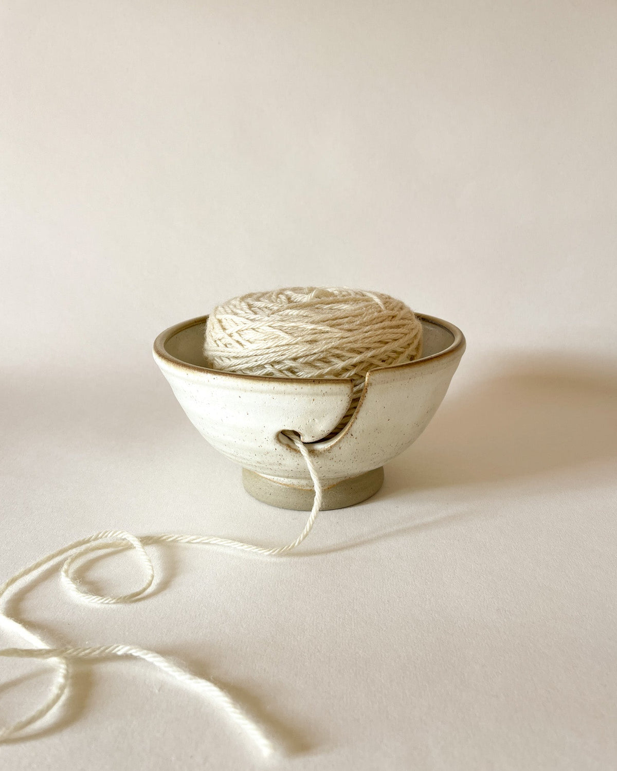 Hand-Thrown Stoneware Yarn Bowl | Golden Ochre